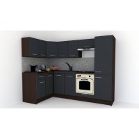 Bucatarie de Colt GENA NEW 1 ST. 140-250, Cu Corp de Cuptor, Wenge / Decor 0164